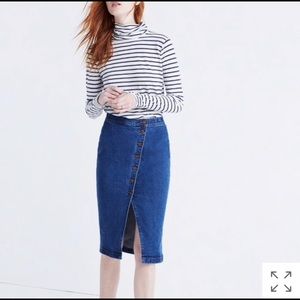 Madewell Asymmetrical Jean Skirt